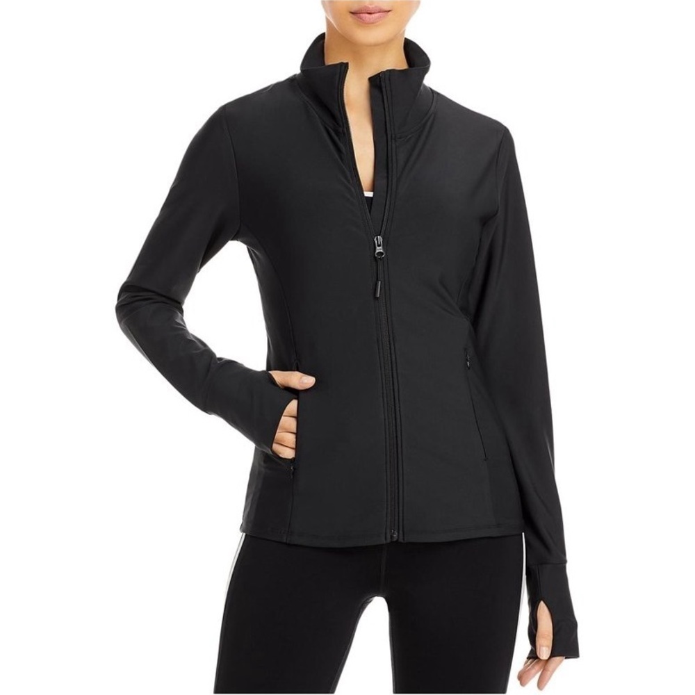 NWT Aqua Women’s Athletic Black Zip Up Fitness Workout Jacket in size XS